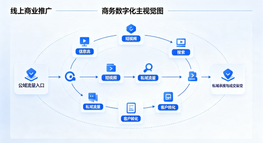 乌审旗线上商业推广怎么做？全域流量闭环搭建与低成本转化实战指南